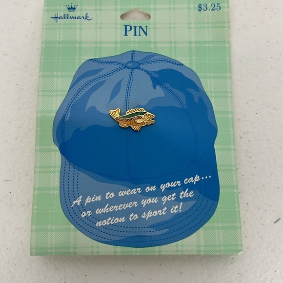 Hallmark Vintage Hat Pins Bundle Red Sports Car/Fish New on Card - Picture 5 of 8